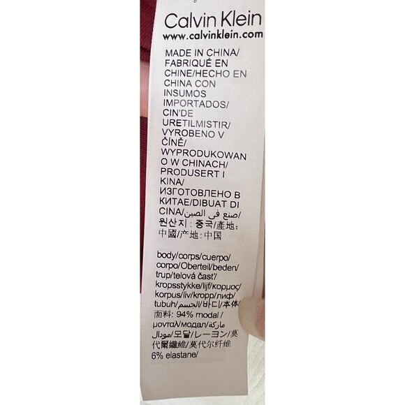 Calvin Klein Sleepwear Shirt S Red Short Sleeve V Neck Soft Comfy Pajama Top - Picture 8 of 8